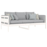 Day Bed without Mattress White Solid Wood Pine 90x200 cm - Bargainia.com - 