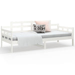 Day Bed without Mattress White Solid Wood Pine 90x200 cm - Bargainia.com - 
