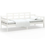 Day Bed without Mattress White Solid Wood Pine 90x200 cm - Bargainia.com - 