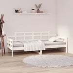 Day Bed without Mattress White Solid Wood Pine 90x200 cm - Bargainia.com - 