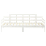 Day Bed without Mattress White Solid Wood Pine 90x200 cm - Bargainia.com - 