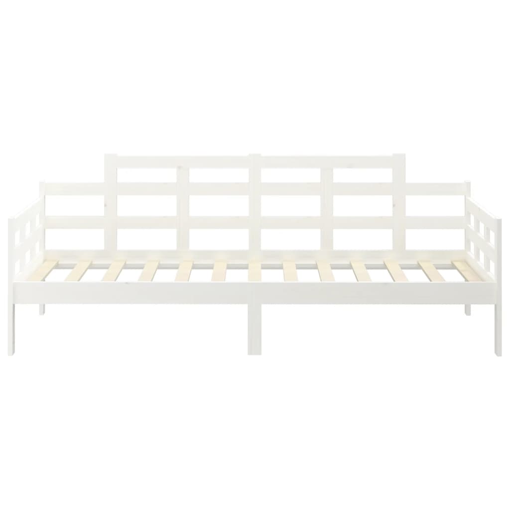 Day Bed without Mattress White Solid Wood Pine 90x200 cm - Bargainia.com - 