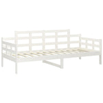 Day Bed without Mattress White Solid Wood Pine 90x200 cm - Bargainia.com - 