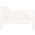 Day Bed without Mattress White Solid Wood Pine 90x200 cm - Bargainia.com - 