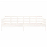Day Bed without Mattress White Solid Wood Pine 90x200 cm - Bargainia.com - 