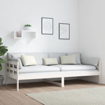 Day Bed without Mattress White Solid Wood Pine 90x200 cm - Bargainia.com - 