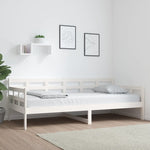 Day Bed without Mattress White Solid Wood Pine 90x200 cm - Bargainia.com - 