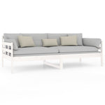 Day Bed without Mattress White Solid Wood Pine 90x200 cm - Bargainia.com - 