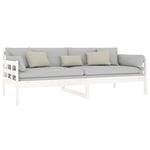 Day Bed without Mattress White Solid Wood Pine 90x200 cm - Bargainia.com - 