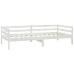 Day Bed without Mattress White Solid Wood Pine 90x200cm - Bargainia.com - 