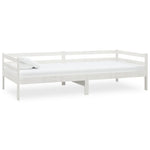 Day Bed without Mattress White Solid Wood Pine 90x200cm - Bargainia.com - 