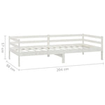Day Bed without Mattress White Solid Wood Pine 90x200cm - Bargainia.com - 