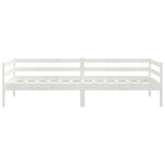Day Bed without Mattress White Solid Wood Pine 90x200cm - Bargainia.com - 