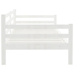 Day Bed without Mattress White Solid Wood Pine 90x200cm - Bargainia.com - 