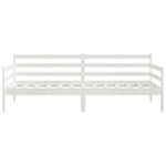 Day Bed without Mattress White Solid Wood Pine 90x200cm - Bargainia.com - 
