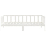 Day Bed without Mattress White Solid Wood Pine 90x200cm - Bargainia.com - 