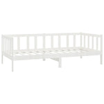 Day Bed without Mattress White Solid Wood Pine 90x200cm - Bargainia.com - 