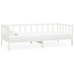 Day Bed without Mattress White Solid Wood Pine 90x200cm - Bargainia.com - 