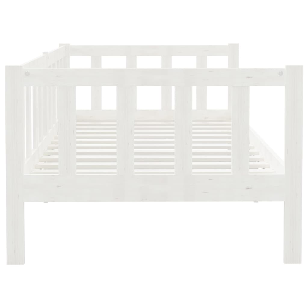 Day Bed without Mattress White Solid Wood Pine 90x200cm - Bargainia.com - 