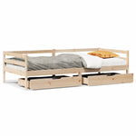 Daybed with Drawers without Mattress 80x200 cm Solid Wood - Bargainia.com - 