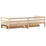 Daybed with Drawers without Mattress 80x200 cm Solid Wood - Bargainia.com - 