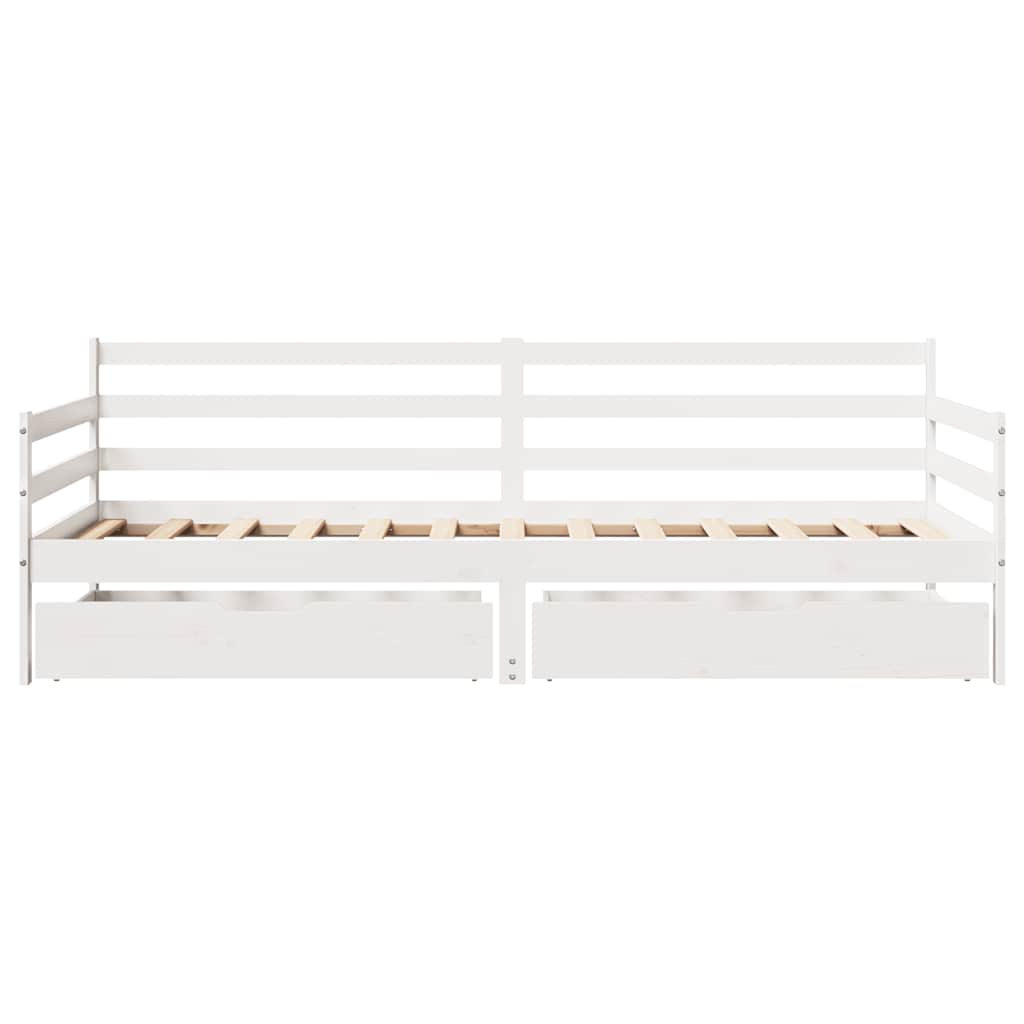 Daybed with Drawers without Mattress 80x200 cm Solid Wood - Bargainia.com - 