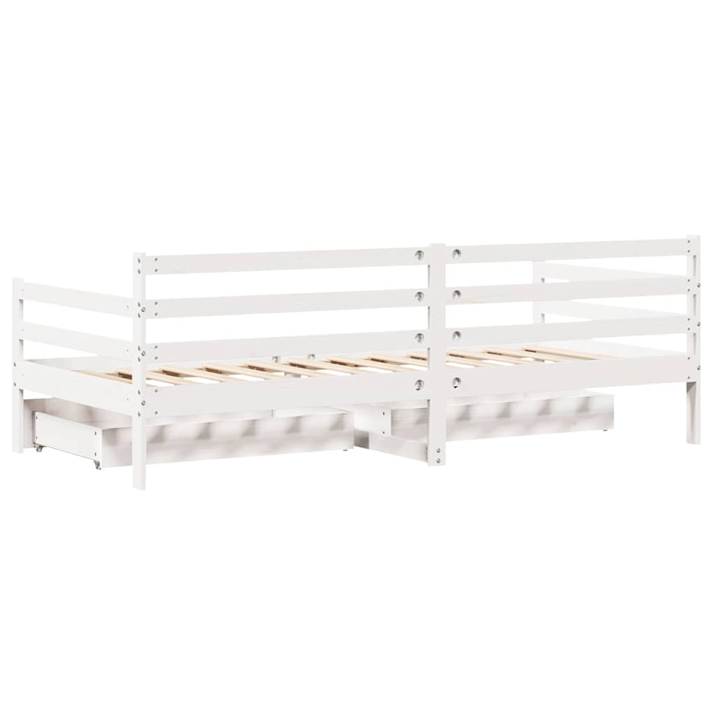 Daybed with Drawers without Mattress 80x200 cm Solid Wood - Bargainia.com - 