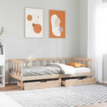 Daybed with Drawers without Mattress 80x200 cm Solid Wood - Bargainia.com - 