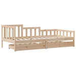 Daybed with Drawers without Mattress 80x200 cm Solid Wood - Bargainia.com - 
