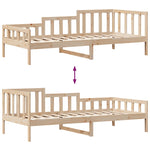 Daybed with Drawers without Mattress 80x200 cm Solid Wood - Bargainia.com - 