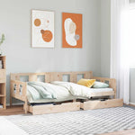 Daybed with Drawers without Mattress 80x200 cm Solid Wood - Bargainia.com - 