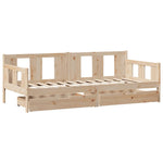 Daybed with Drawers without Mattress 80x200 cm Solid Wood - Bargainia.com - 