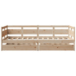 Daybed with Drawers without Mattress 80x200 cm Solid Wood - Bargainia.com - 