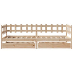 Daybed with Drawers without Mattress 80x200 cm Solid Wood - Bargainia.com - 