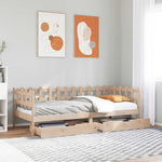 Daybed with Drawers without Mattress 80x200 cm Solid Wood - Bargainia.com - 