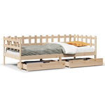 Daybed with Drawers without Mattress 80x200 cm Solid Wood - Bargainia.com - 