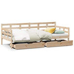 Daybed with Drawers without Mattress 80x200 cm Solid Wood - Bargainia.com - 