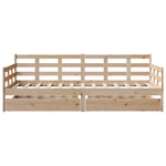 Daybed with Drawers without Mattress 80x200 cm Solid Wood - Bargainia.com - 