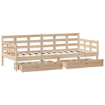 Daybed with Drawers without Mattress 80x200 cm Solid Wood - Bargainia.com - 