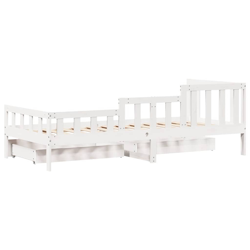 Daybed with Drawers without Mattress 90x190 cm Single Solid Wood - Bargainia.com - 