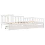 Daybed with Drawers without Mattress 90x190 cm Single Solid Wood - Bargainia.com - 