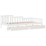 Daybed with Drawers without Mattress 90x190 cm Single Solid Wood - Bargainia.com - 