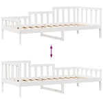 Daybed with Drawers without Mattress 90x190 cm Single Solid Wood - Bargainia.com - 