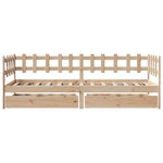 Daybed with Drawers without Mattress 90x190 cm Single Solid Wood - Bargainia.com - 