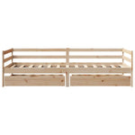 Daybed with Drawers without Mattress 90x200 cm Solid Wood - Bargainia.com - 