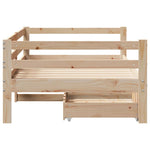 Daybed with Drawers without Mattress 90x200 cm Solid Wood - Bargainia.com - 