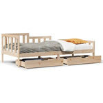 Daybed with Drawers without Mattress 90x200 cm Solid Wood - Bargainia.com - 
