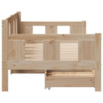 Daybed with Drawers without Mattress 90x200 cm Solid Wood - Bargainia.com - 