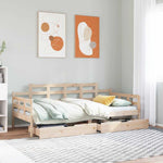 Daybed with Drawers without Mattress 90x200 cm Solid Wood - Bargainia.com - 