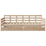 Daybed with Drawers without Mattress 90x200 cm Solid Wood - Bargainia.com - 
